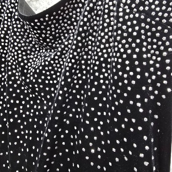 Scott McClintock Maxi Velvet Dress 8 Petite Black Halter Embellished Slit Witchy - Picture 3 of 13